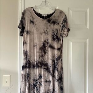 Tie-Dye Short Sleeve Women's T-shirt Dress With Pockets! Never Worn!!